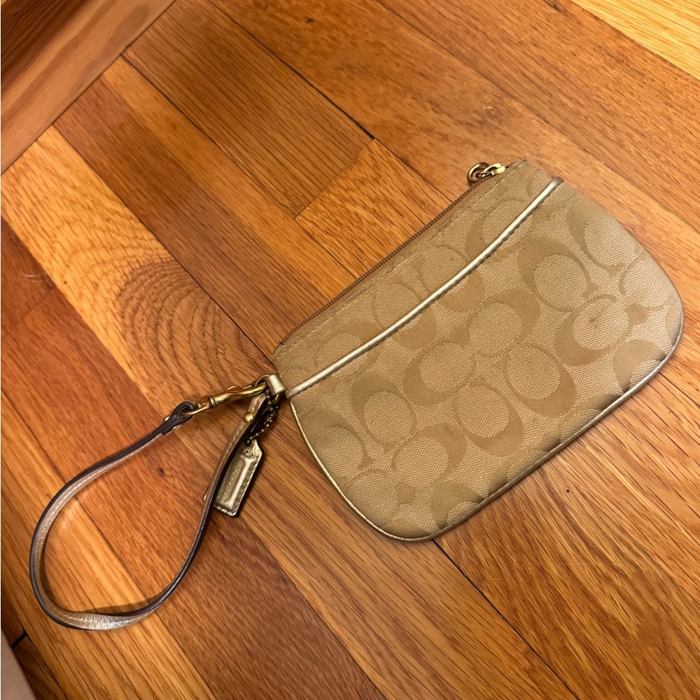 Gold Coach wristlet